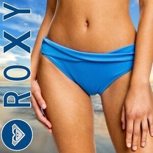 ROXY Love-The-Sand-Swept Mod. Coverage Seamless Fold-Over Bikini Bottom NWT/Lg
